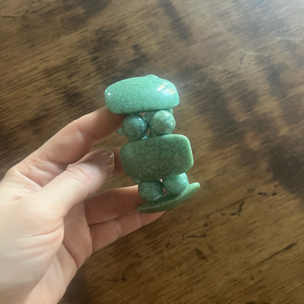 Chunky teal bracelet